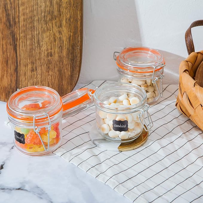Encheng Glass Jars With Airtight Lids, 6 oz Mason Jars, Glass Jar With Leak - Image 7