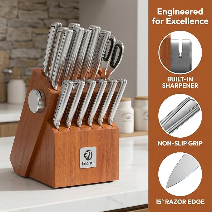 imarku High Carbon Stainless Steel Gyutou Knife Set - Image 3