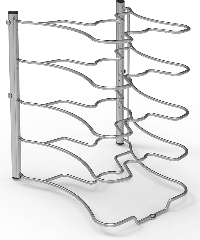 Simple Houseware Cabinet Pantry Pot and Pan Organizer Holder Rack - Image 2