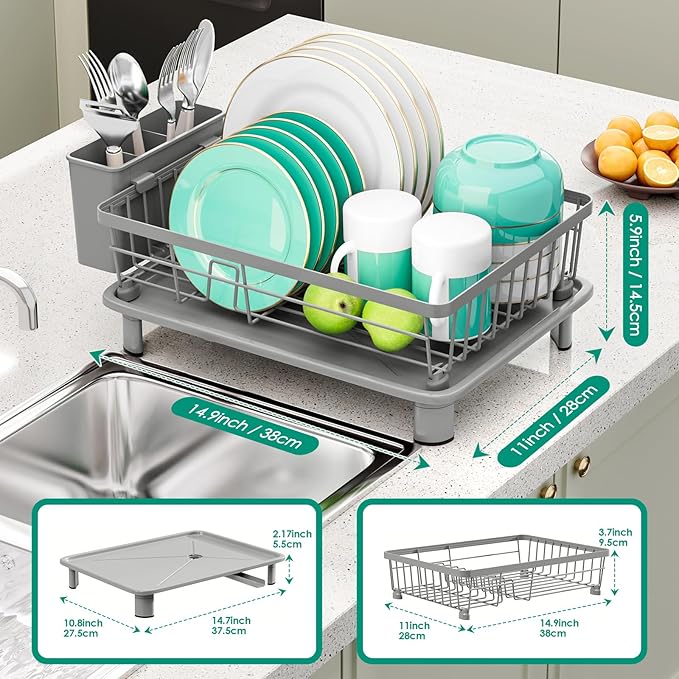 GAOKASE Dish Drying Rack, Stainless Steel-Dish Rack, Dish Racks - Image 3