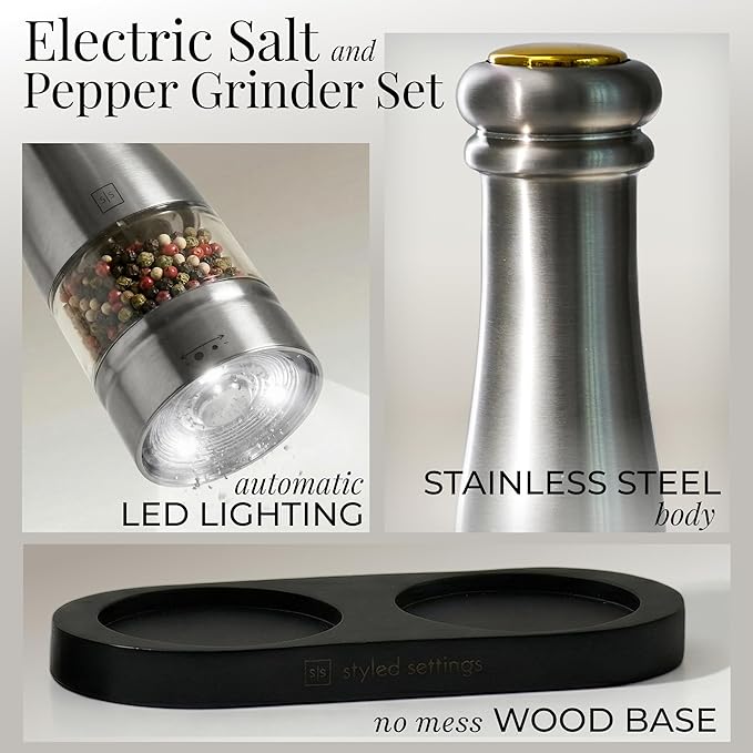 Electric Salt and Pepper Grinder Set - Image 5