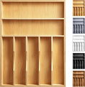 Kitchen Bamboo Silverware Organizer, Kitchen Drawer Organizer by oridom