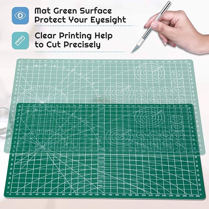 anezus Self Healing Sewing Mat, Rotary Cutting Mat Double Sided 5-Ply Craft - Image 3