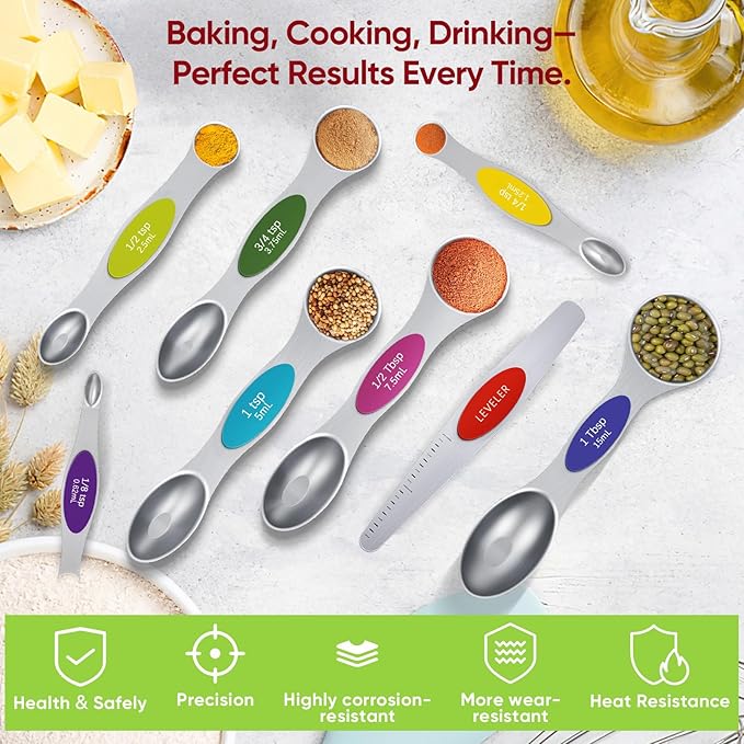 Magnetic Measuring Spoons Set - Image 6