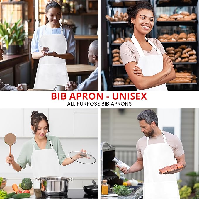 Utopia Kitchen 10 Pack Bib Apron Adjustable - Image 5
