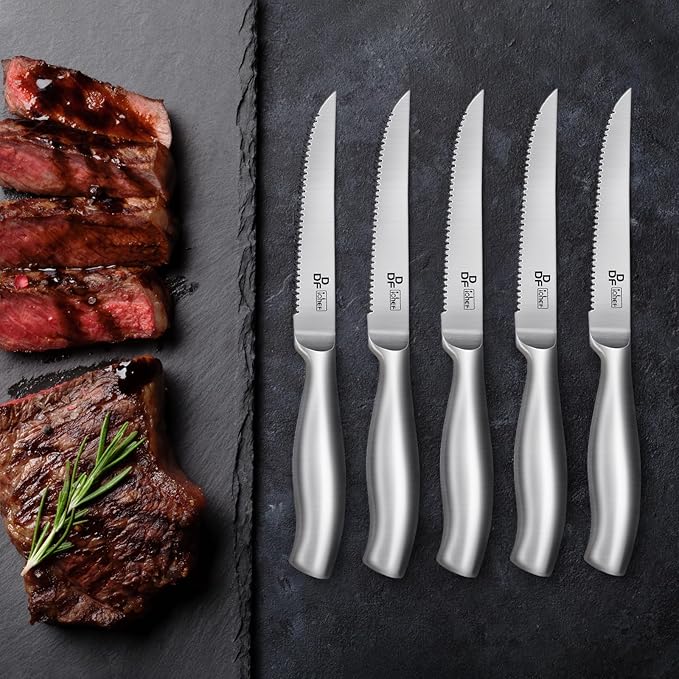 DDF iohEF Steak Knife Set, 8 Piece Steak Knife, High Carbon Japanese Stainless - Image 6