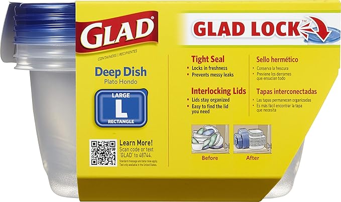 Glad GladWare Deep Dish Food Storage Containers - Image 3
