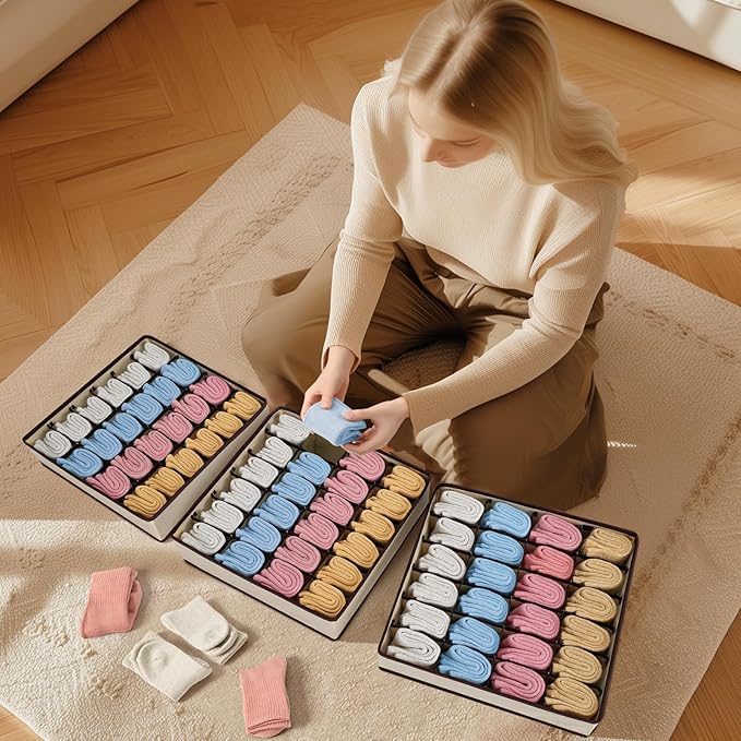 Joyoldelf Sock Organizer Drawer Organizer - Image 8