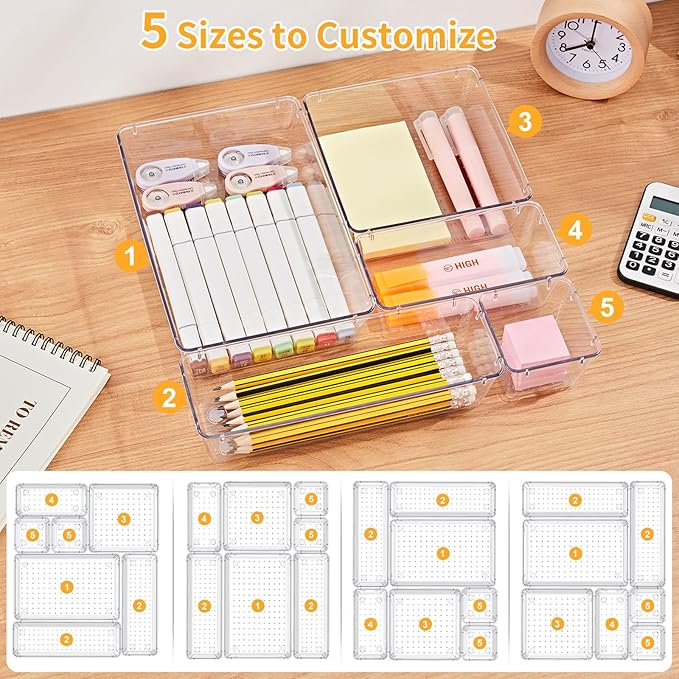 SMARTAKE 22-Piece Drawer Organizer - Image 8