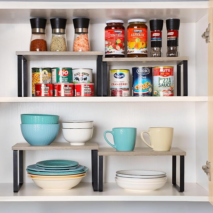NEX Kitchen Cabinet and Counter Shelf Organizer, Shelf Riser - Image 2