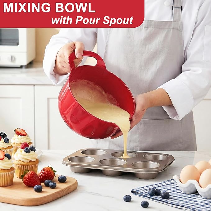 BoxedHome 4 Pack Nesting Mixing Bowl Christmas Set - Image 2