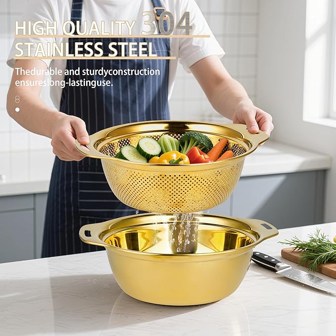 Colander 304 Stainless Steel 3-quart - Image 4