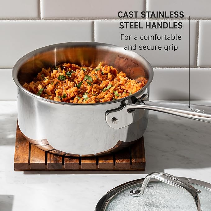 T-Fal Pro Tri-Ply Stainless Steel Saute Pan - Image 4