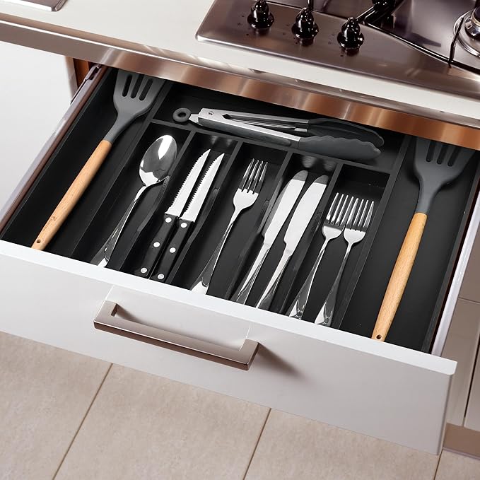 Large Premium Bamboo Silverware Organizer - Image 7