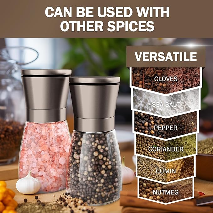 Home EC Original Gun Metal Bronze Salt and Pepper Grinder Set of 2 - Image 5