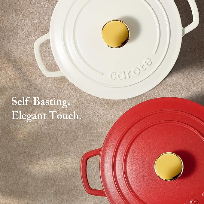 CAROTE Enameled Cast Iron Dutch Oven Pot - Image 6