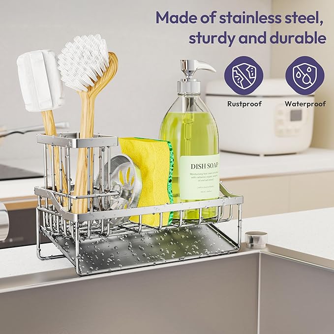SWTYMIKI Sink Caddy Sponge Holder - Image 6