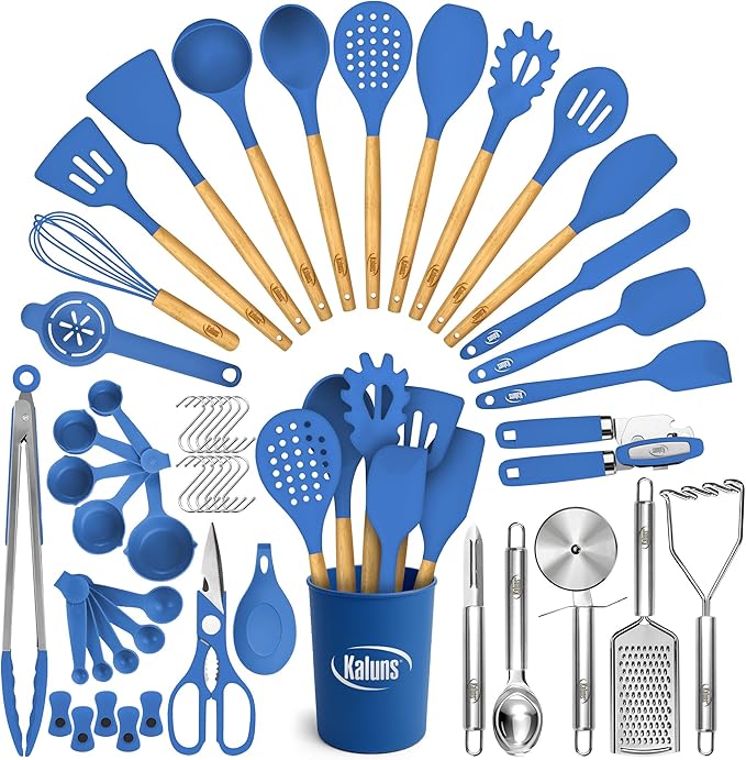 Kaluns 50 PCS Silicone Kitchen Utensils Set Complete Kitchen Set by Kaluns%C2%AE