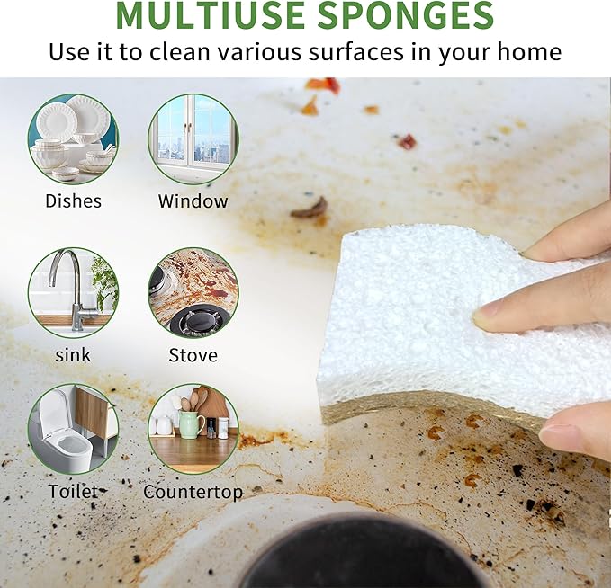 16 Pack Biodegradable Natural Kitchen Sponge - Image 6