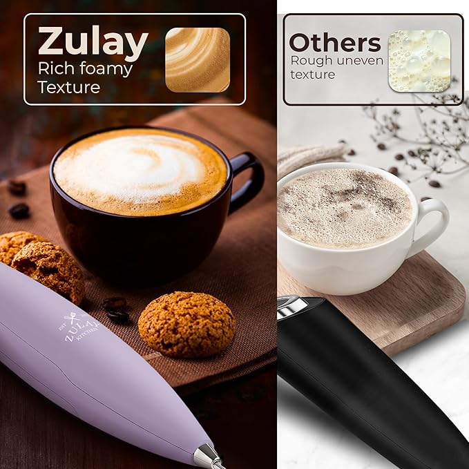Zulay Kitchen Patented Tornado Triple Whisk Milk Frother - Image 6