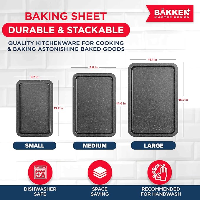 BAKKEN 3-Piece Kitchen Baking Pans - Image 2