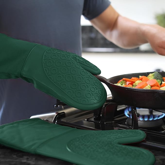 BPA-Free Silicone Oven Mitts Ultra Heat Resistant up to 500°F - Image 9