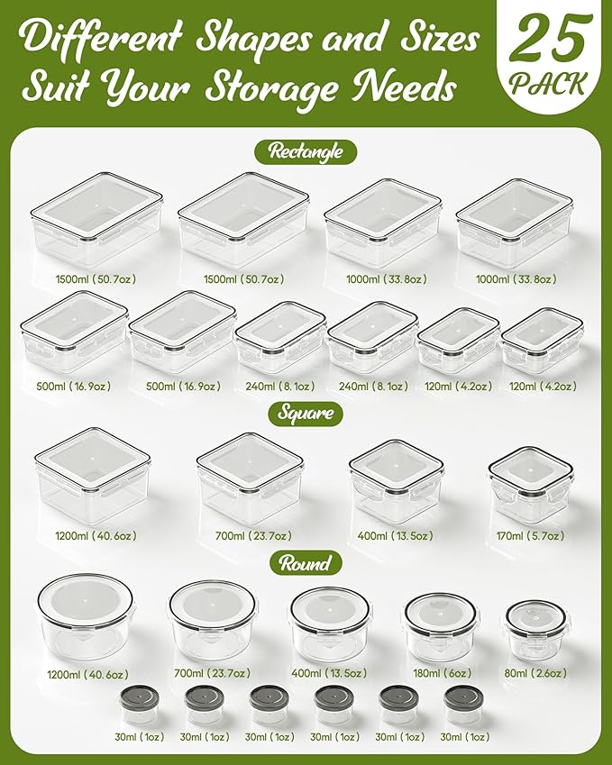 50 Piece Food Storage Containers - Image 2