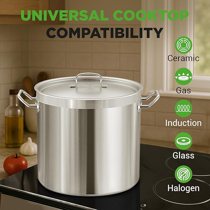 Nutrichef Stainless Steel Cookware Stockpot, 35 Quart Heavy Duty Induction Soup - Image 7