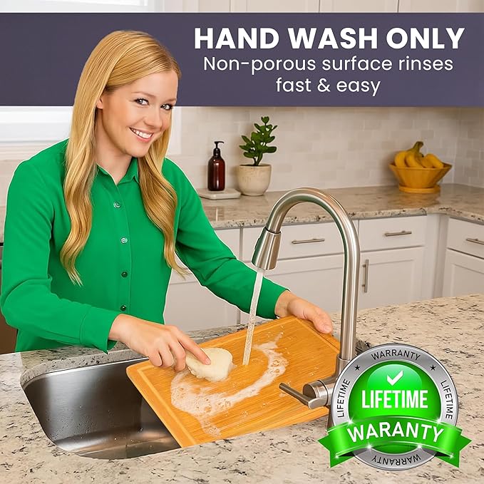 Glue-Free Surface™ 2XL Extra Large Bamboo Cutting Board Set of 4 – Small - Image 7