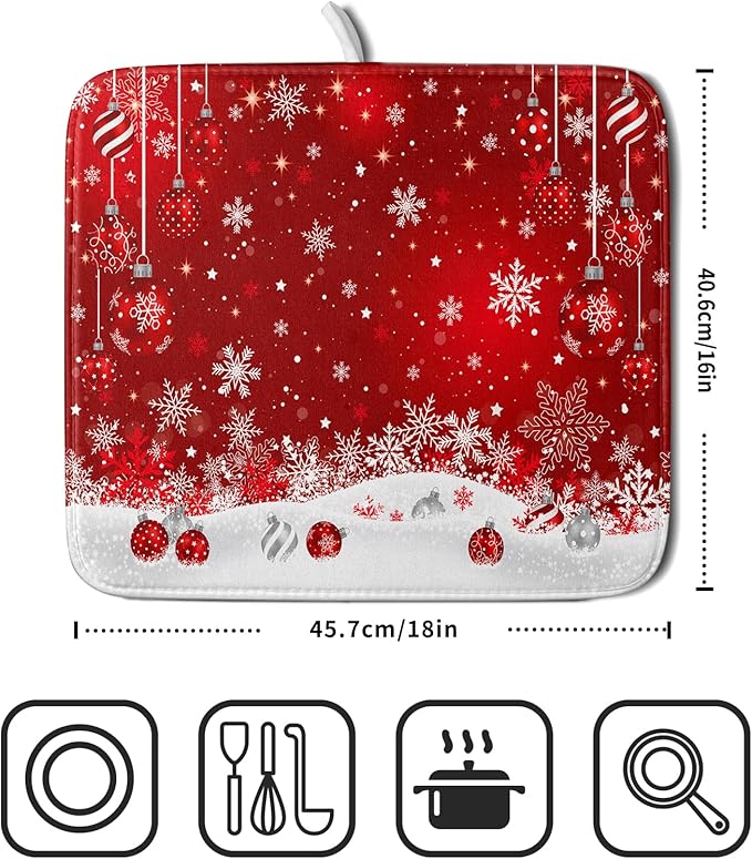 Giwawa Xmas Balls Dish Drying Mat - Image 2