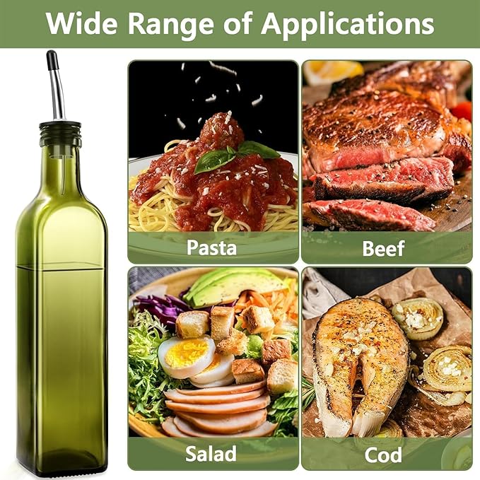 Glass Olive Oil Dispenser and Vinegar Dispenser Set - Image 5