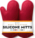 BPA-Free Silicone Oven Mitts Ultra Heat Resistant up to 500°F by HOMWE