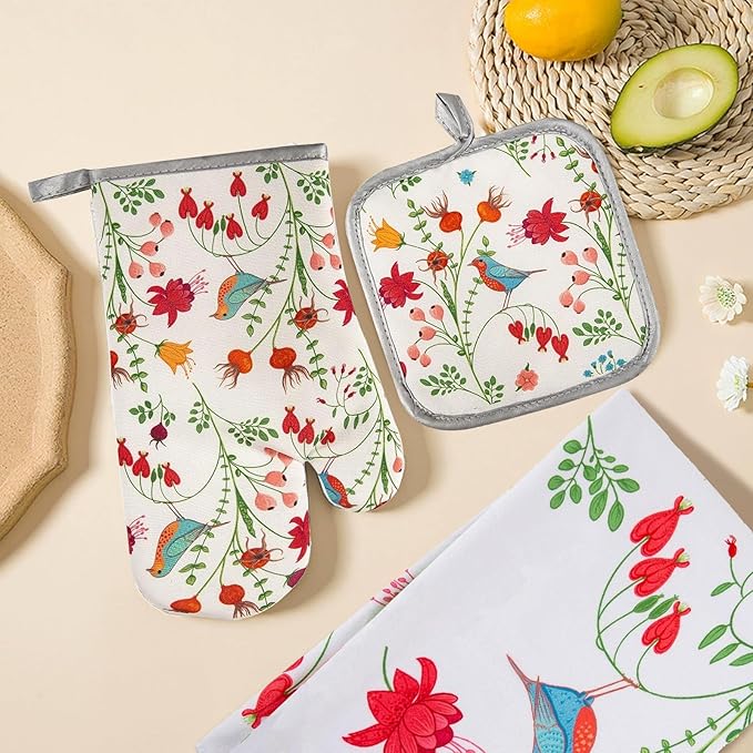 3 Pcs Kitchen Stuff, Kitchen Oven Mitts and Pot Holders Sets - Image 6
