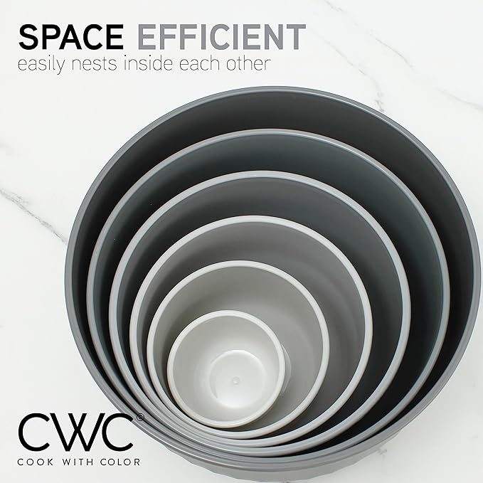 COOK WITH COLOR Prep Bowls with Lids- Wide and Deep Nesting Plastic Small - Image 5