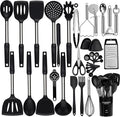 Silicone Cooking Utensils Set, NCUE 35 Pcs Kitchen Utensils Set by NCUE