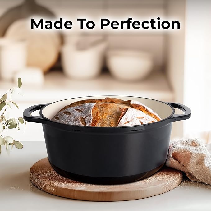 Zulay Kitchen 7.7 Quart Enameled Cast Iron Dutch Oven Pot - Image 7
