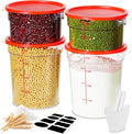 2QT NSF Food Storage Containers: 8 PCS Commercial Clear Round Food Storage by SVKLHY