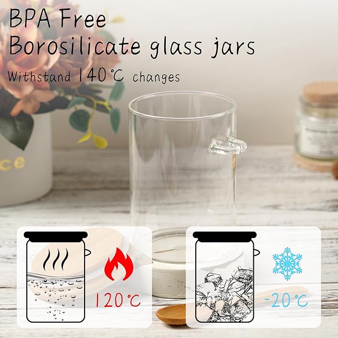 Glass Sugar Container with Spoon - Image 7