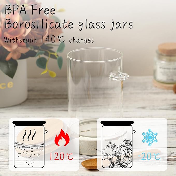 Glass Sugar Container with Spoon - Image 7