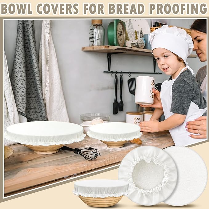 10 Pack Cloth Bowl Covers for Bread Rising - Image 5