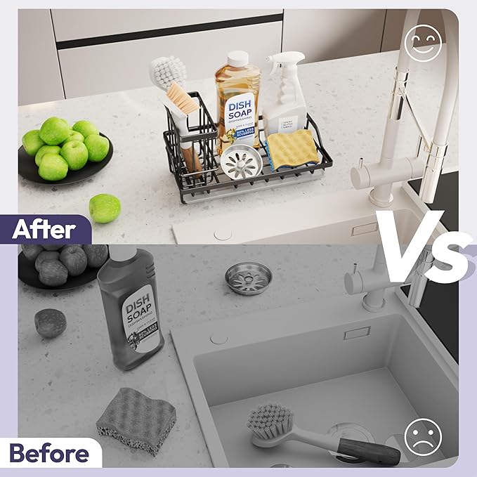 SWTYMIKI Large Sink Caddy Kitchen Sink Organizer - Image 6