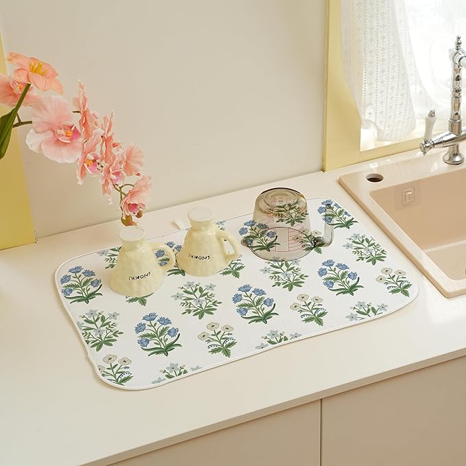 Spring Dish Drying Mat 18x24 Inches - Image 3