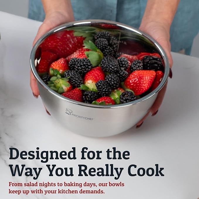 Priority Chef Stainless Steel Mixing Bowls - Image 8