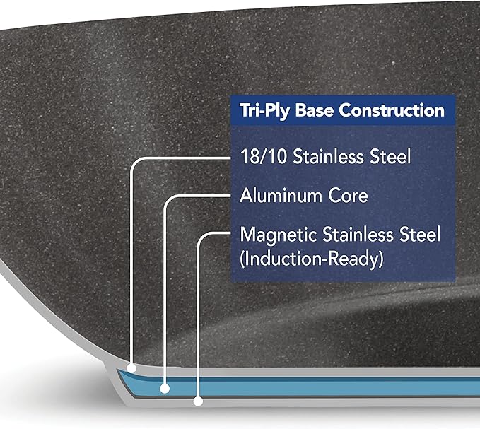 Tramontina 10-Inch Non Stick Frying Pan, Tri-Ply Base Stainless Steel Skillet - Image 6