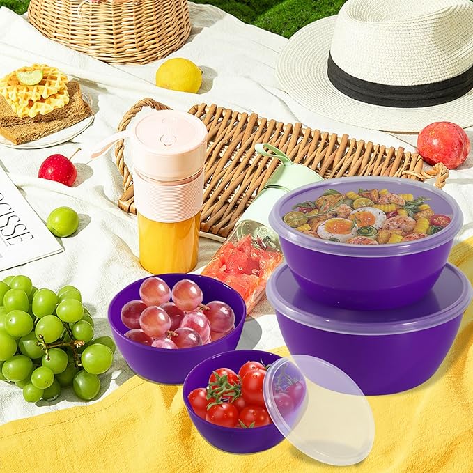 4-Piece Classic Plastic Prep Bowls - Image 7