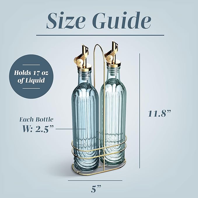 COOK WITH COLOR Glass Olive Oil Bottle Dispenser - Image 5