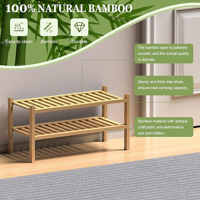ROMGUAR CRAFT (Thick Bamboo Shoe Rack - Image 6