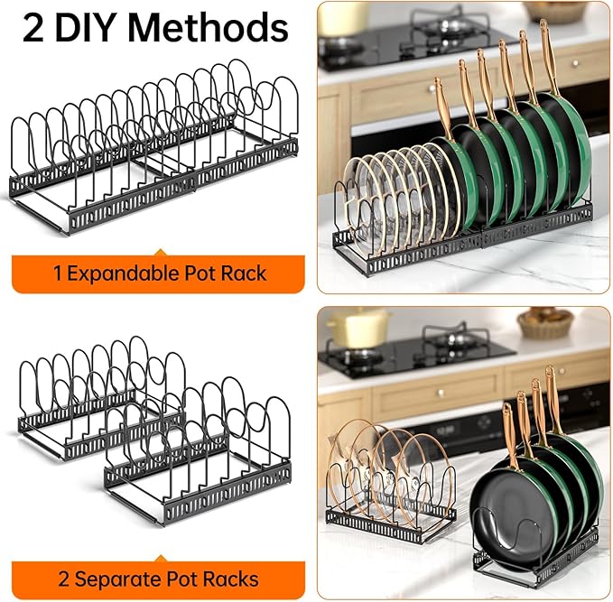 MUDEELA Pots and Pans Organizer Rack - Image 5