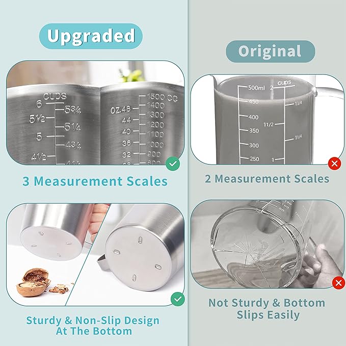 Measuring Cup, Newness Stainless Steel Measuring Cup - Image 3