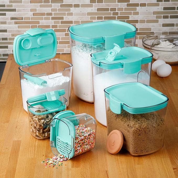 Progressive ProKeeper Baker's Airtight Kitchen Storage Canister Container Set - Image 2